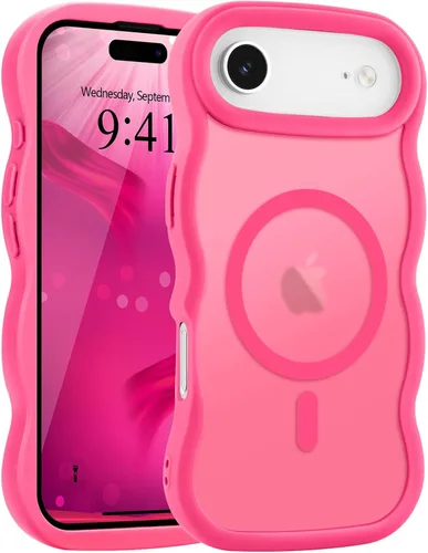 Vista 141 de Pepmune - Funda para iPhone 12 Pro Max con marco ondulado y estructura rígida, color mate claro, cubierta trasera unisex, compatible con Magsafe