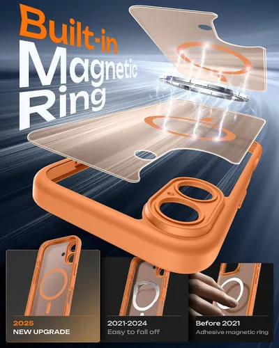 Vista 303 de TOCOL Funda para iPhone 11, compatible con Magsafe, protección completa de cámara, imanes integrados, protección contra caídas, funda translúcida