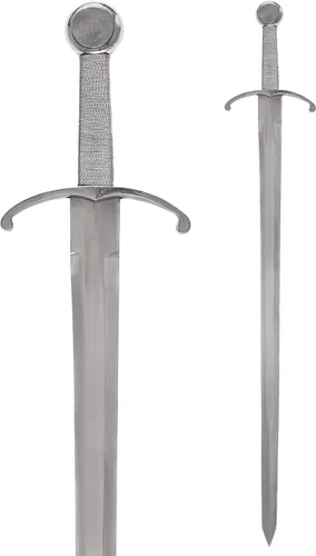 Vista 8 de Battle-Merchant Medieval Arming Sword – One-Handed Knight Sword, Carbon Steel Blade for LARP & Display