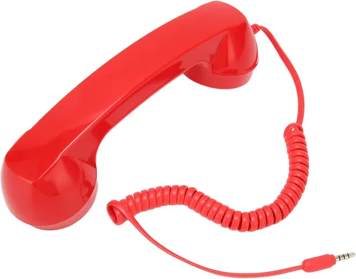 Vista 6 de Auricular de teléfono retro de 0.138 in, receptor de teléfono a prueba de radiación con micrófono, Hanset de teléfono celular para teléfonos móviles