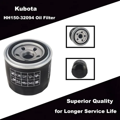 Vista 2 de HH150-32094 Filtro de aceite para Kubota BX2200D BX22D BX23D B20 B21 B26 ZD1211 ZD1211 ZD25 ZD28 ZD326 ZD331 ZG327 B5100 B5100 B5200 Tractores B6100