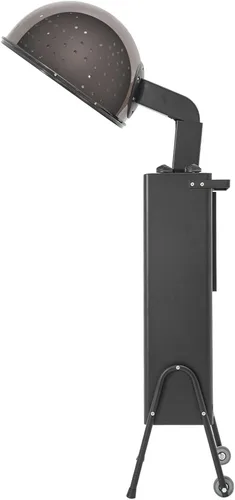 Vista 7 de Secador de pelo de pie para salón, secador de pelo profesional con capucha de 1200 W, secador de salón negro con capucha, temporizador de 60