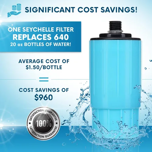 Vista 3 de Seychelle Reemplazo de botella de filtro de agua alcalina pH20 - Capacidad de 100 galones