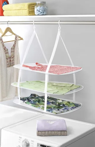 Vista 2 de Whitmor 6506-9367-WHT Secador de ropa plegable Pop & Fold, color blanco
