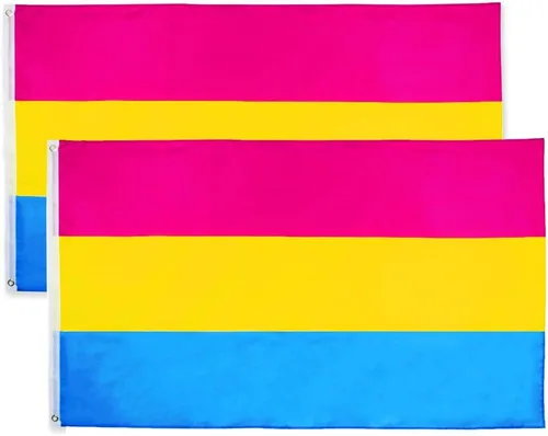 Vista 9 de FLAGLINK Bandera del Orgullo Omnisexual 3x5 Pies - Pancarta del Orgullo Omni Pansexual