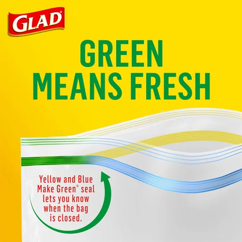 Vista 2 de Bolsas de almacenamiento de alimentos Glad, bolsa con cremallera, 100