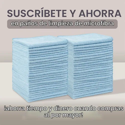 Vista 9 de S&T INC. Paquete de 50 paños de limpieza de microfibra, toallas de microfibra a granel para el hogar, toallas de tela reutilizables y sin pelusa