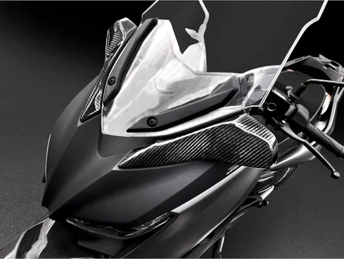 Vista 7 de MOS - Cubiertas laterales delanteras de fibra de carbono compatibles con Yamaha XMAX 300 2017-2022