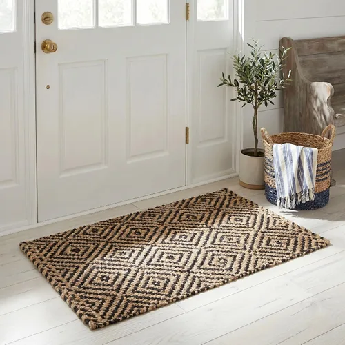Vista 23 de Safavieh NF181A tapete de yute natural tejido a mano, de la colección de fibra natural (5 x 8 pies), Yute, Natural / Natural