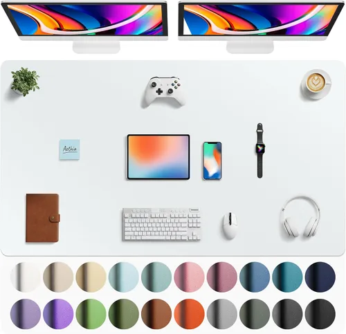 Vista 72 de Aothia - Protector de escritorio de cuero sintético grande, base antideslizante para mouse y superficie para escribir, impermeable, fácil de Agua