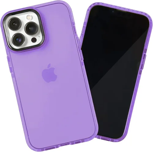 Vista 42 de SteepLab Funda de barrera para iPhone 13, protección de 360 grados que absorbe impactos con bisel elevado y colores llamativos (cielo azul brillante)