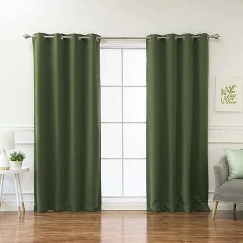 Vista 38 de Best Home Fashion Cortinas opacas con aislamiento térmico, ojales de acero inoxidable y níquel, color rosa bebé, 52 pulgadas de ancho x 63 pulgadas
