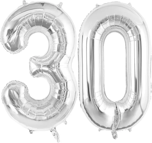 Vista 9 de Globos grandes de 40 pulgadas para 30 cumpleaños, aniversario, eventos, celebraciones, fiestas, decoraciones color negro