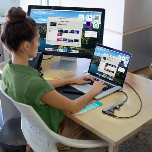 Vista 7 de Acer Hub USB C 5 en 1 con HDMI 4K, entrega de energía de 100 W