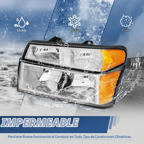 Vista 6 de Auto Dynasty 4 piezas de conjunto de faros y lámparas de parachoques compatibles con Chevy Colorado GMC Canyon 2004-2012 Isuzu i-290 i-370 2007-2008