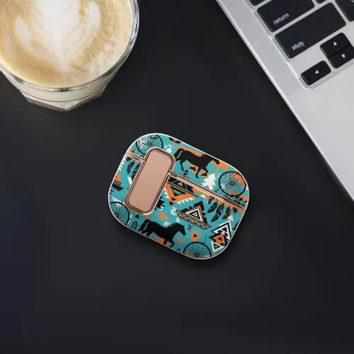 Vista 7 de Soft Plastic Protective Cover Compatible with Airpods Pro 2 Wireless Charging Case Dream Catcher Western Southwest Aztec Horse Art, Accessories for