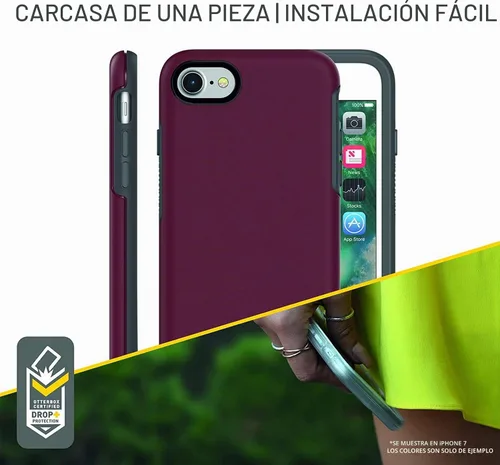 Vista 4 de OtterBox Symmetry Series - Funda delgada para iPhone SE 3ª generación (2022), iPhone SE 2ª (2020), iPhone 8 y iPhone 7 (no Plus), embalaje a granel