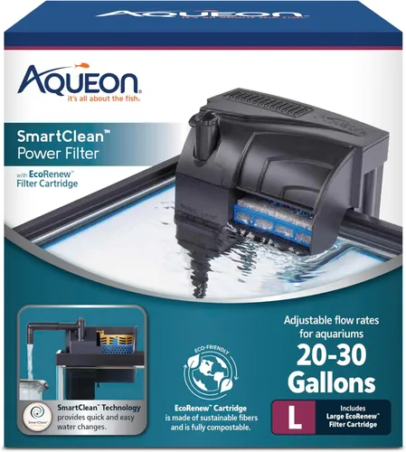 Vista 14 de Aqueon SmartClean - Filtro de alimentación con cartucho de filtro EcoRenew, cambios de agua rápidos y fáciles, funcionamiento silencioso, flujo