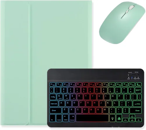 Vista 13 de kaidisen Teclado retroiluminado para Galaxy Tab A8 10.5 pulgadas Tablet Modelo SM-X200/X205/X207 Funda de teclado con ratón, carcasa de teclado