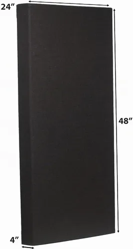 Vista 3 de ATS Acoustics Panel acústico absorbente de sonido 24" x 48" x 4" borde biselado (negro)