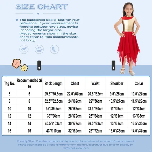 Vista 7 de Linjinx Vestido de baile lírico para niñas y niñas, disfraz de celebración litúrgica, bata de iglesia
