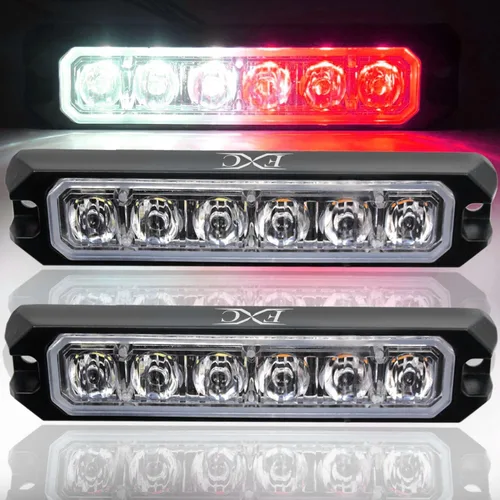Vista 13 de Purishion - Luz estroboscópica con 6 luces LED color ámbar, impermeable, para barra de precaución, 10 patrones intermitentes, apto para automóvil