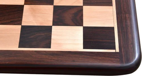Vista 4 de CHESSBAZAAR Juego de mesa de ajedrez de 21", tablero de ajedrez de madera solo en palisandro indio - cuadrado de 2.165 in