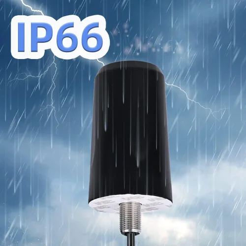 Vista 4 de Antena impermeable de montaje en pared 4G LTE, 2.5 dBi, IP66, conector macho SMA, montaje de orificio pasante