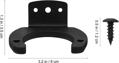 Vista 3 de ZYAMY Soporte para micrófono de montaje en pared, soporte de suspensión de doble gancho para micrófono inalámbrico, 2 uds