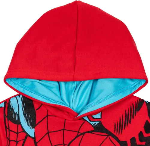 Vista 4 de Marvel Avengers Captain America Spider-Man Iron Man Venom - Sudadera con capucha de vellón para niños pequeños a niños grandes