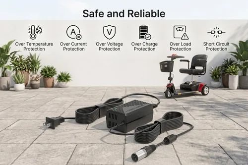 Vista 7 de Cargador de batería eléctrico de la vespa 24V 2A para la vespa