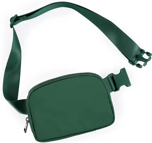 Vista 23 de ODODOS Minicangurera unisex con correa ajustable; pequeña bolsa de la cintura para entrenamiento, correr, viajes y senderismo, DESERT SAGE