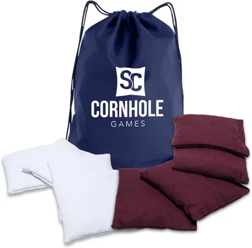 Vista 10 de Bolsas de cornhole resistentes al clima (juego de 8) - Tamaño/peso profesional de regulación (16 oz) - Uso en tableros de cornhole profesionales