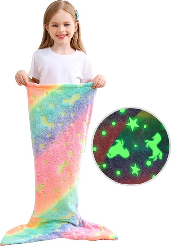 Vista 10 de Softan Manta de tiburón para niños, franela suave, juguetes para niños, manta de forro polar con cola de tiburón, azul oscuro, cálida y suave