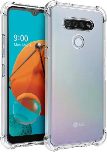 Vista 8 de Osophter Funda para LG K51, LG Reflect Funda transparente con flores para niñas y mujeres, esquinas reforzadas transparentes de poliuretano
