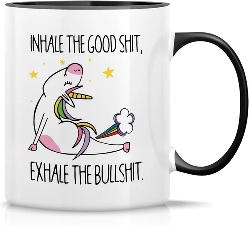 Vista 7 de Retreez Taza divertida – Namaste Namastay Home with My Dog Dogs Lover Meditación Yoga 11 Oz Tazas de café de cerámica – Divertido, sarcasmo