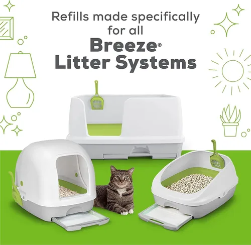 Vista 8 de Tidy Cat Breeze - Pellets mejorados para arena para gatos, aroma activo y limpio, recarga de 3.5 libras con toallitas Aurora Pet