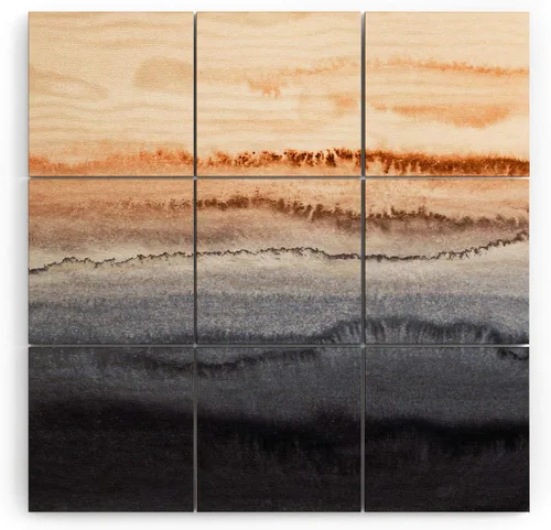 Vista 28 de Society6 Monika Strigel - Mural de pared de madera de sirena de verano de mediados de siglo, 4 x 4 pies, multicolor
