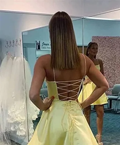 Vista 3 de Vestidos cortos de regreso a casa para jóvenes, adolescentes, graduación, maxi dulce 16, vestidos de cóctel para fiesta, longitud hasta la rodilla