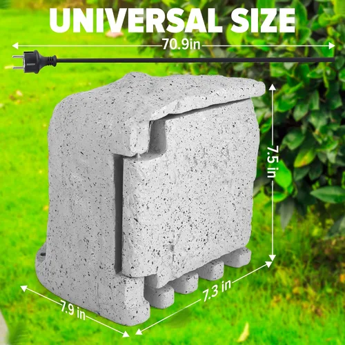 Vista 5 de Skywin Tira de alimentación para exteriores resistente a la intemperie, cubierta de piedra resistente a la intemperie, tira de enchufe