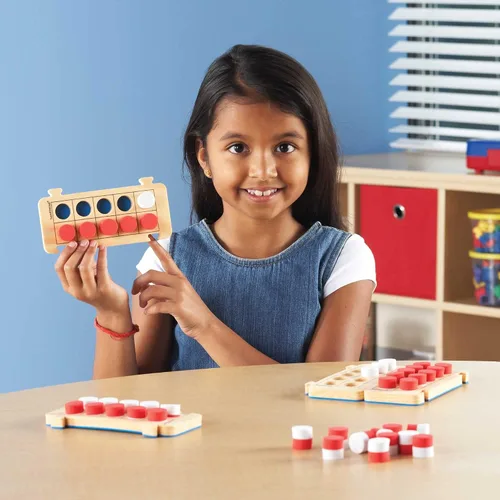 Vista 3 de Contador de diez marcos para niños ETA hand2mind Rekenrek (Conjunto de 4)