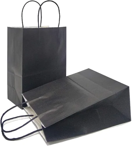 Vista 29 de AZOWA Bolsas de regalo de color azul claro, mini bolsas de papel kraft con asas para recuerdos de fiesta (4 x 2.4 x 6 pulgadas, azul, 12 unidades)