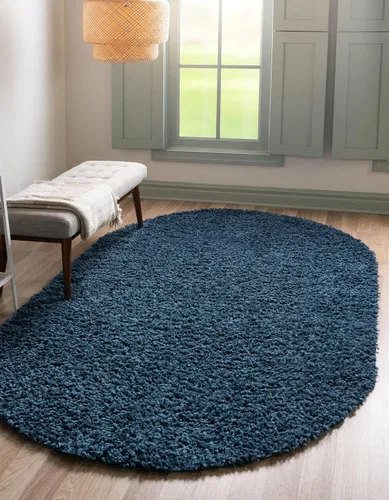 Vista 80 de Unique Loom Colección Davos Shag - Alfombra Lino
