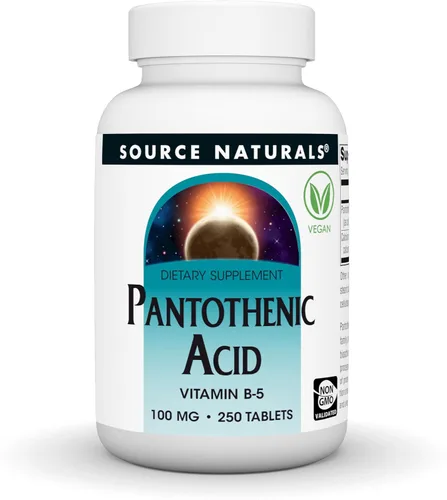Vista 6 de Source Naturals Ácido pantoténico 250 mg Vitamina B-5 Suplemento dietético - 100 Tabletas