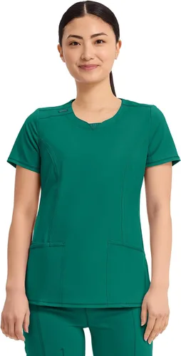Vista 35 de Cherokee Infinity - Camiseta médica con cuello redondo y 3 bolsillos para Negro