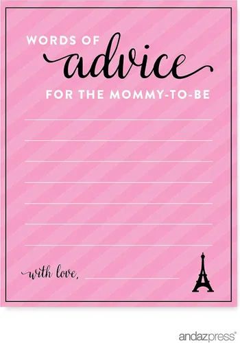 Vista 17 de Andaz Press Paris Bonjour Bebe Girl Baby Shower Collection - Cartel colgante con cuerda, tarjetas y regalos, 5 pies, 1 juego, decoración de papel