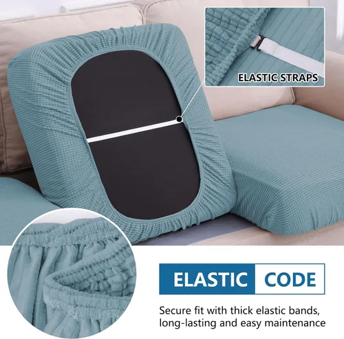 Vista 124 de hyha Fundas impermeables para sofá seccional, fundas de cojín Beige