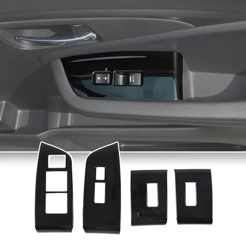 Vista 13 de Cubierta del panel del interruptor de elevación de ventana para Honda Pilot 2016-2022, accesorios para controlador de ventana, marco de puerta