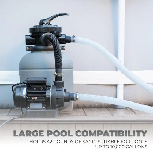 Vista 2 de XtremepowerUS Filtro de arena de 12 pulgadas para piscinas sobre el suelo Max 2,400 GPH Bomba de piscina de válvula multipuerto de 7 vías hasta