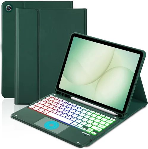Vista 15 de MePadKey Funda de teclado con panel táctil para Samsung Galaxy Tab A11 Plus/A9 Plus 2025/2023 de 11 pulgadas, retroiluminación de 7 colores, teclado